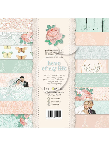 Set of scrapbooking papers - Love of my life