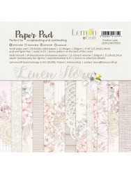 Linen Story - Bloczek papierów do scrapbookingu 15x15cm
