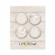 Linen Story - A set of self-adhesive decorations / buttons