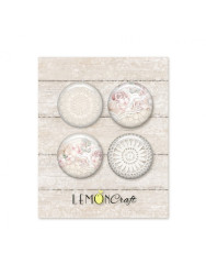 Linen Story - Zestaw samoprzylepnych ozdób / buttonów - Lemoncraft