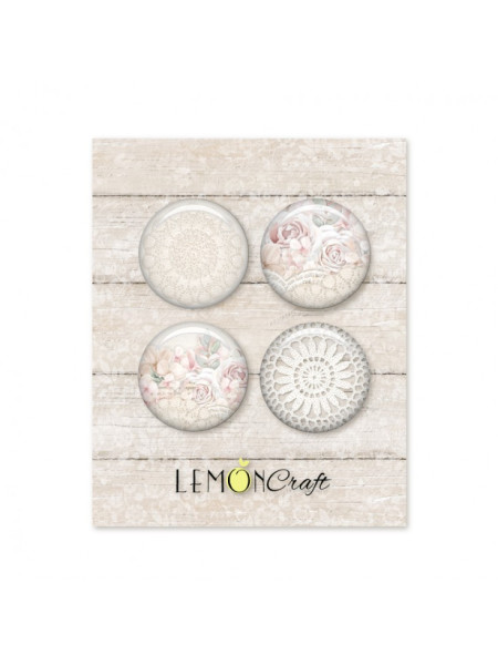 Linen Story - A set of self-adhesive decorations / buttons