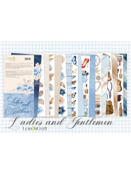 Ladies and gentlemen Elements for cutting - Block of scrapbooking papers 15,24x30,5cm