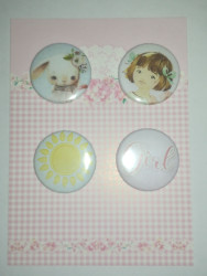 Girls's Little World - A set of self-adhesive decorations / buttons