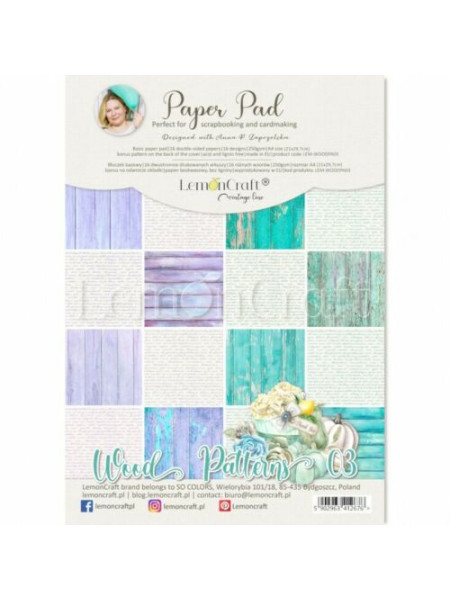 Wood Patterns 03 - Pad scrapbooking papers 21x29cm - Lemoncraft