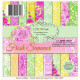 Fresh Summer - Pad of scrapbooking papers 15x15cm (6'x6')- Lemoncraft