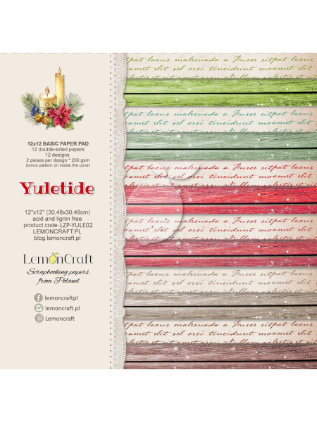 Bloczek papierów bazowych do scrapbookingu - Yuletide Basic